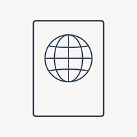 Grid globe passport isolated design