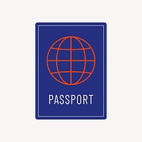 Blue travel passport  isolated design