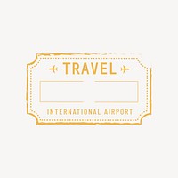 Stamp textured travel badge vector