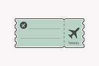 Pastel plane ticket isolated design