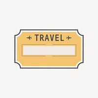 Yellow travel badge isolated design