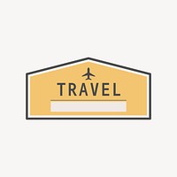 Pentagon travel badge isolated design