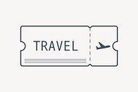 Outline travel ticket isolated design