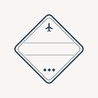 Geometric plane travel badge vector