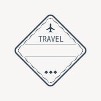 Geometric air travel badge vector