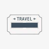 Vintage travel badge isolated design