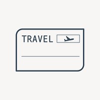 Air travel ticket isolated design