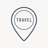 Green travel pin icon vector