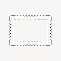 Rectangle postage stamp vector
