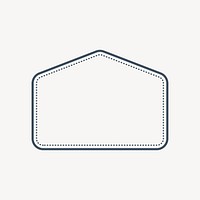 Simple pentagon badge vector