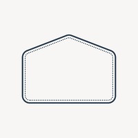 Simple pentagon badge isolated design