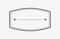 Geometric plane badge vector