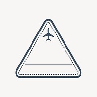 Triangle airplane badge vector