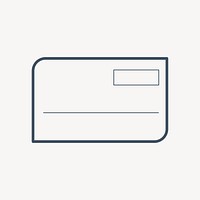 Postcard outline icon isolated design