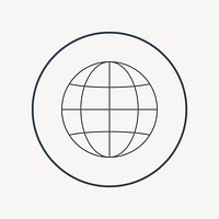 Simple grid globe icon vector