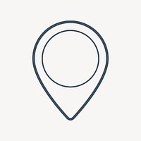 Location pin outline icon vector