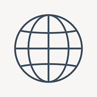 Simple grid globe icon vector