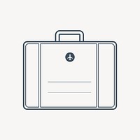 Business travel briefcase icon vector