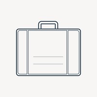 Business briefcase icon vector