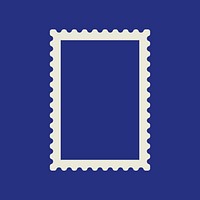 Blue postage stamp isolated design