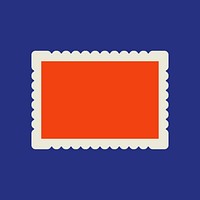 Red rectangle stamp vector