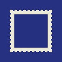 Blue square stamp vector