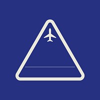 Blue airport badge vector