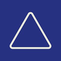 Blue triangle badge isolated design