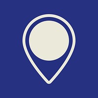 Blue location pin vector