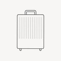 Simple travel luggage icon vector