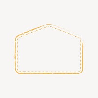 Yellow doodle geometric shape vector