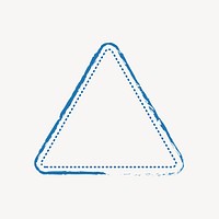 Blue triangle stamp isolated design