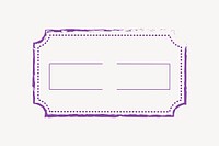 Vintage purple outline badge vector