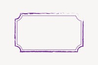 Purple textured line badge vector