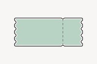 Pastel plane ticket vector