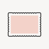 Pink postage stamp vector