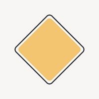 Yellow square badge vector