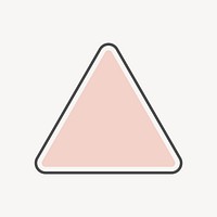 Pink triangle badge vector