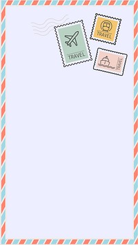 Cute postal envelop iPhone wallpaper