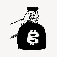 Money bag clipart. Free public domain CC0 image.