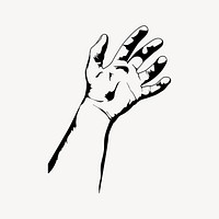 Palm hand gesture clipart. Free public domain CC0 image.