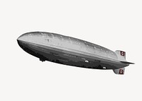 Airship illustration. Free public domain CC0 image.