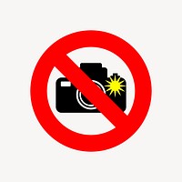 No photography sign collage element vector. Free public domain CC0 image.