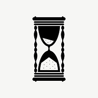 Hourglass silhouette design element psd. Free public domain CC0 image.