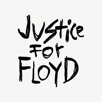Justice for Floyd, Black lives matter, BLM movement collage element vector. Free public domain CC0 image.