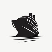 Cruise silhouette design element psd. Free public domain CC0 image.