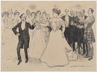 The education of Mr. Pipp. XXXIV, on the occasion of Mr. Pipp's birthday, a ball is given at Caroney Castle (1899) by Charles Dana Gibson