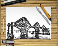 Bridge sketch on paper