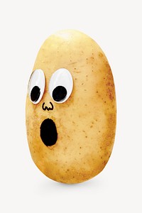 Faced fancy potato isolated image