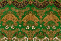 Green Japanese fan background, traditional pattern.  Remixed by rawpixel.